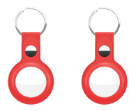 KeyBudz AirTag Keyring skórzane etui do AirTag red 2 sztuki - 1172155 - zdjęcie 1